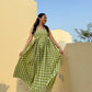 Solea Dress in Pistachio Plaid Print