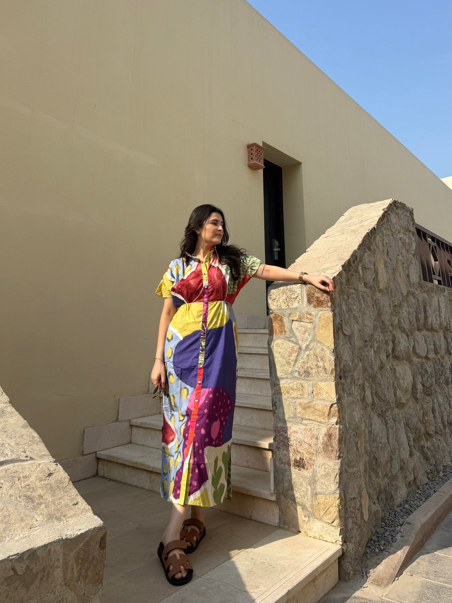 Alessia Dress in Florentine Mosaic Print