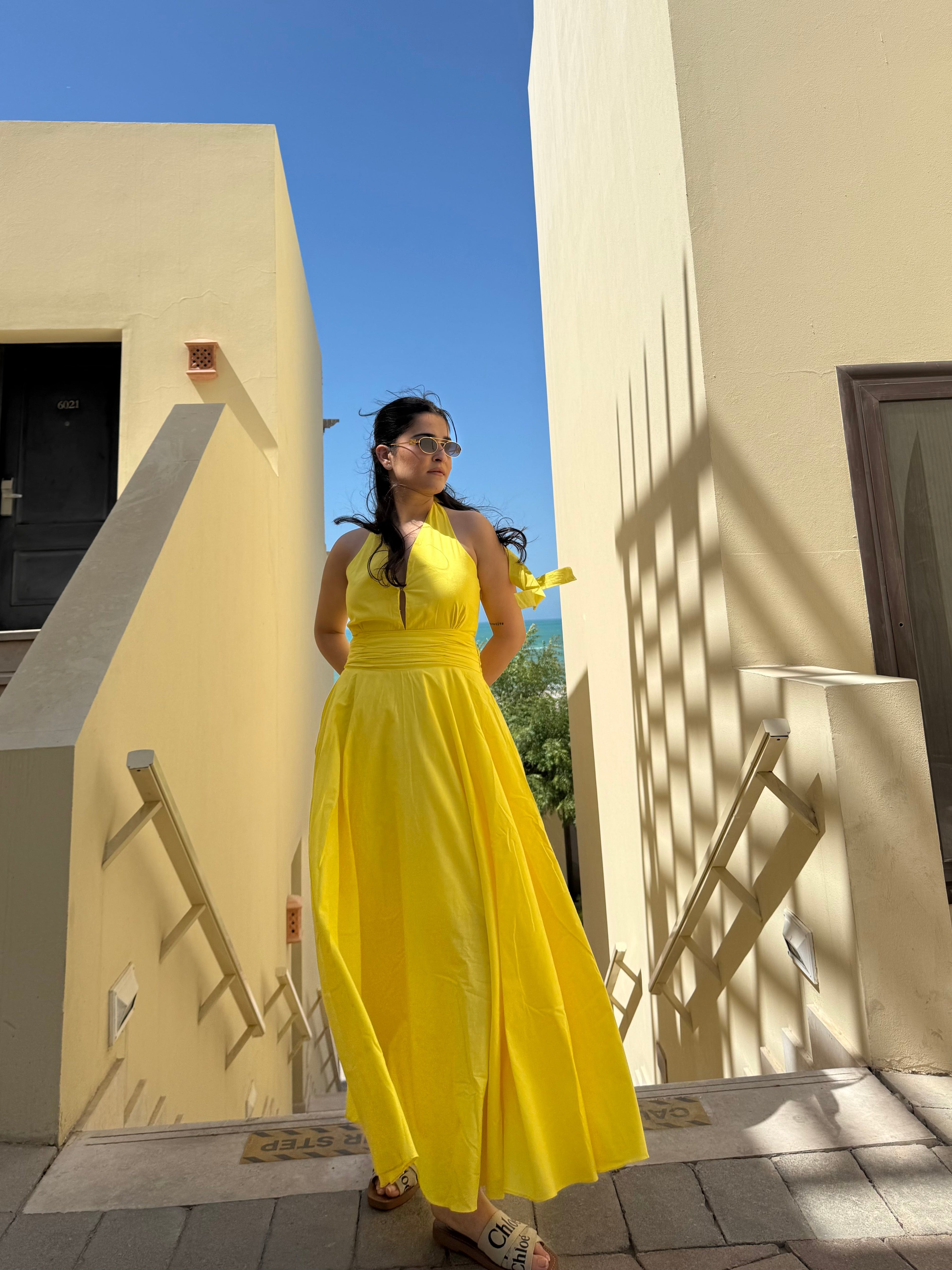Selvara Dress in Sunshine Yellow