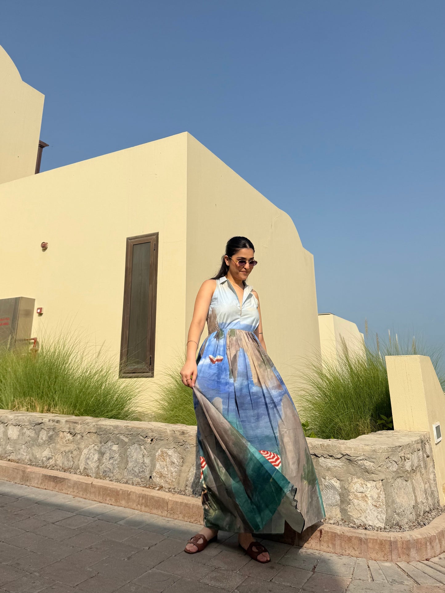 Ischia Dress in Capri Coast Print