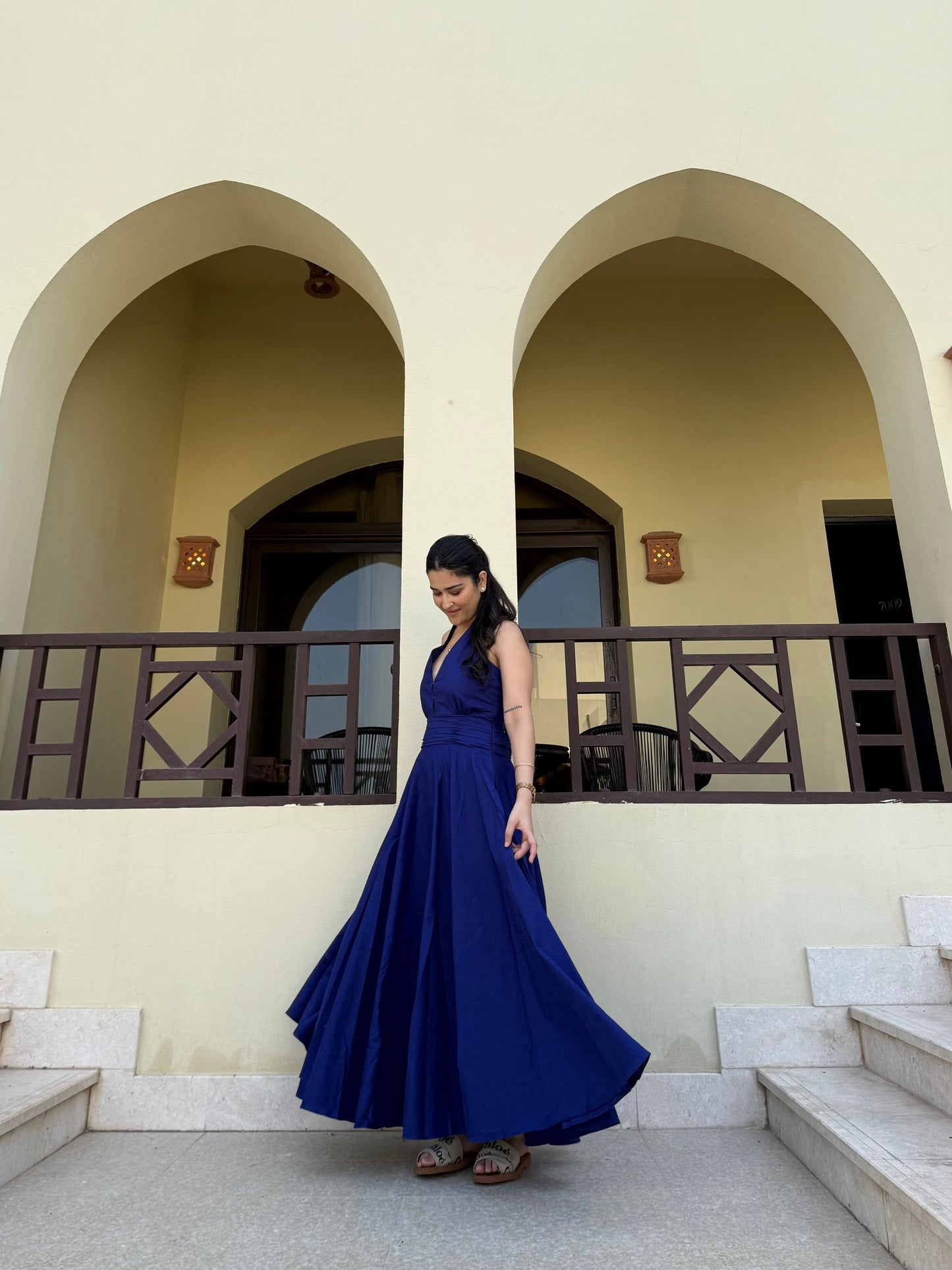 Selvara Dress in Ultramarine Blue