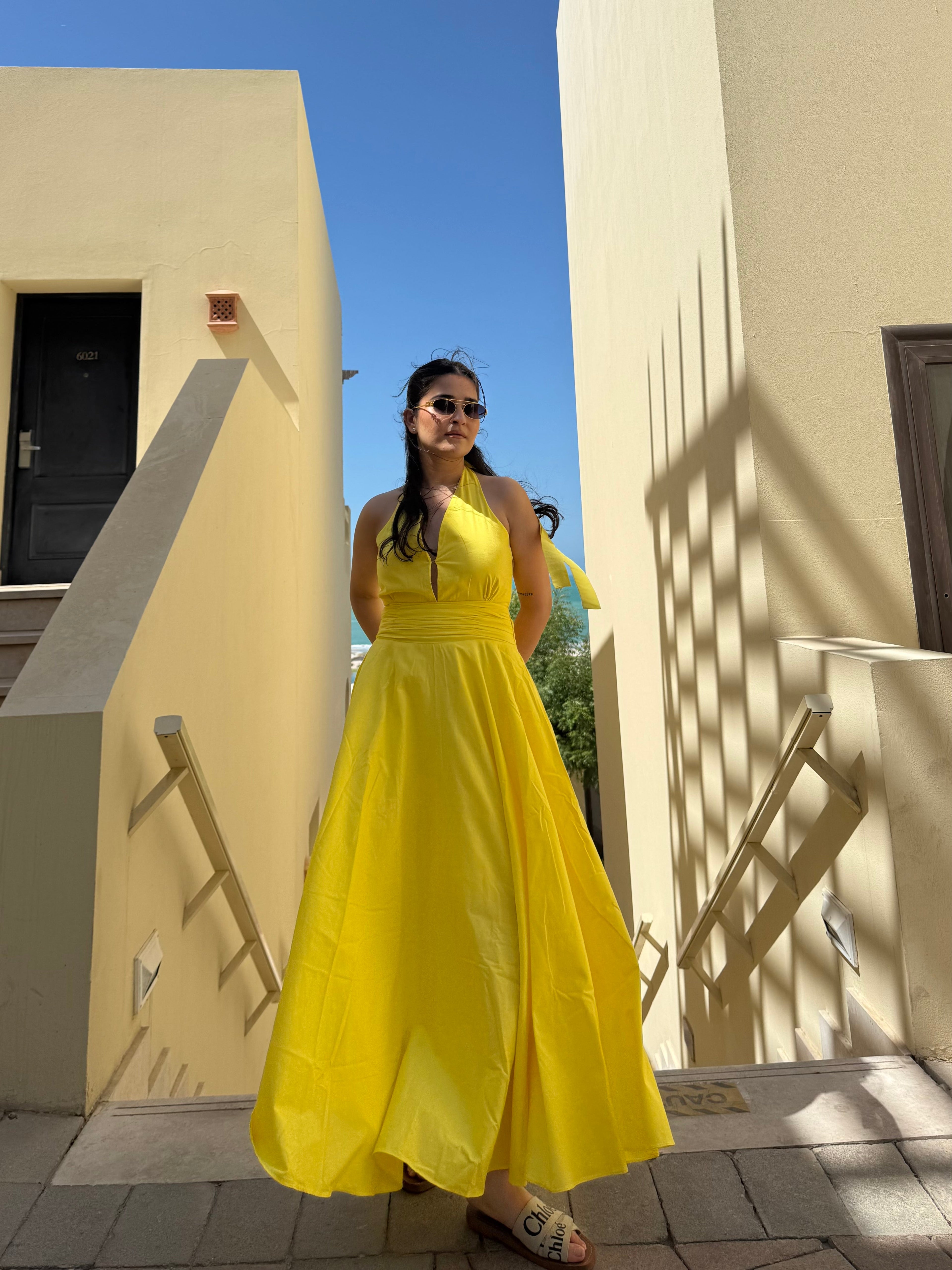 Selvara Dress in Sunshine Yellow