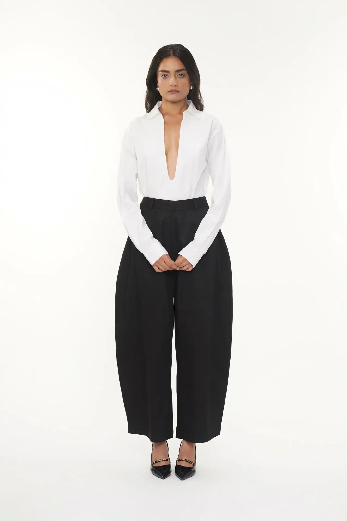 Aly White Cotton Shirt