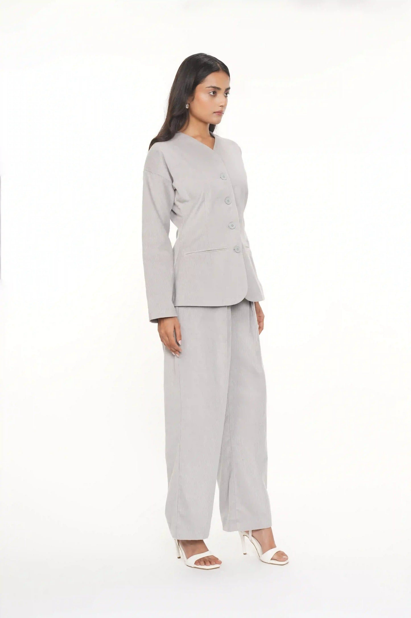 Mona L.Grey Cordoury Jacket