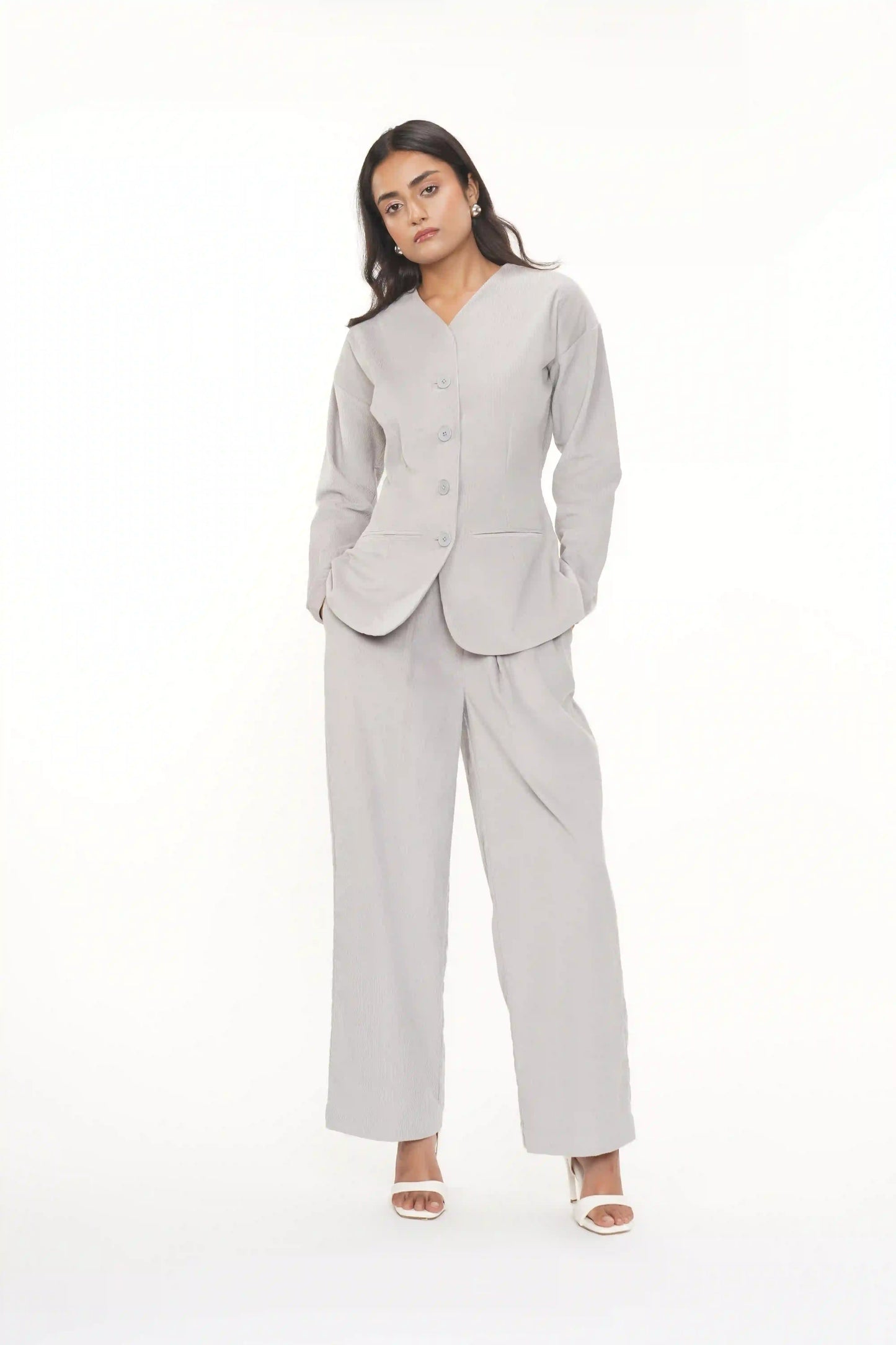 Mona L.Grey Cordoury Jacket