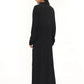 Theo Black Crepe Slit Dress