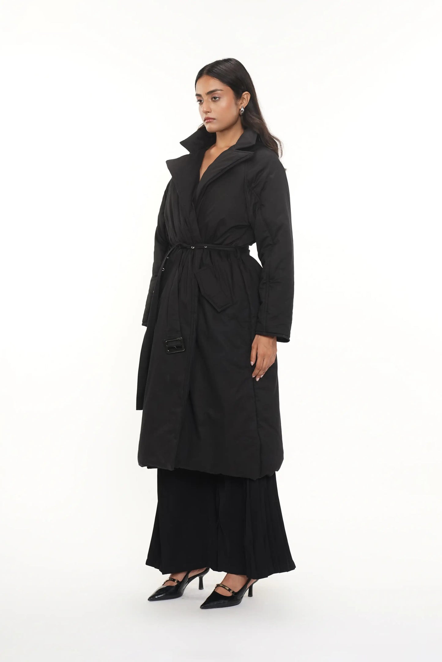 Ciaga Black Cotton Puffer Jacket