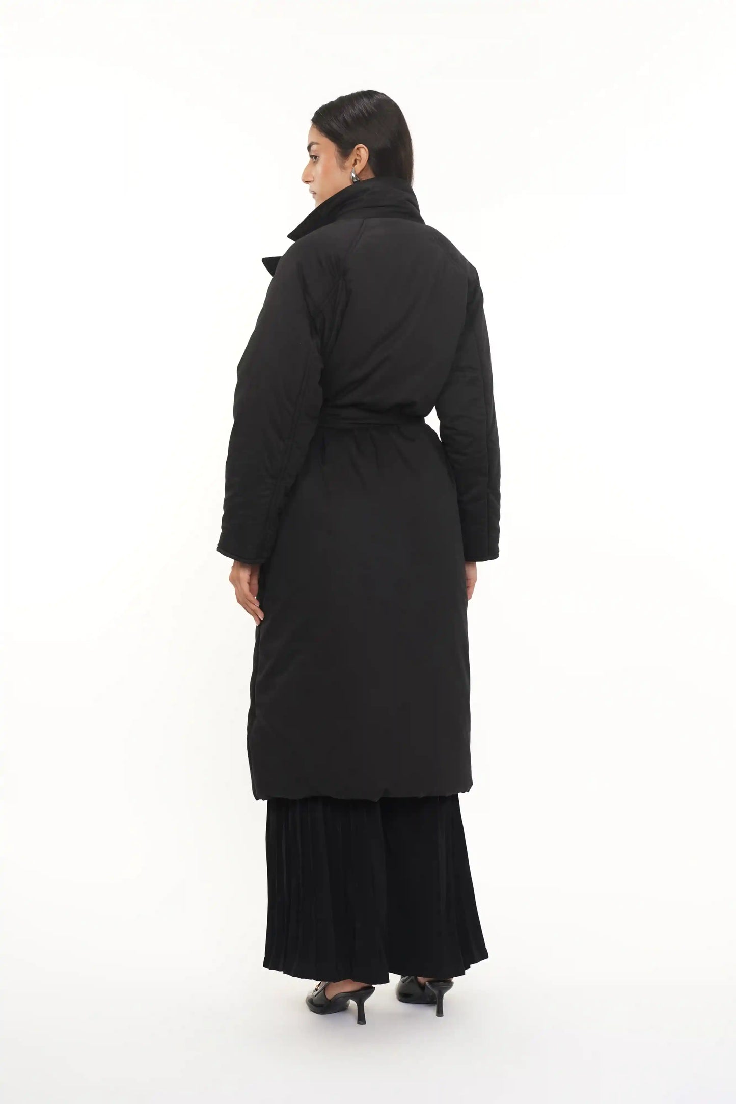 Ciaga Black Cotton Puffer Jacket