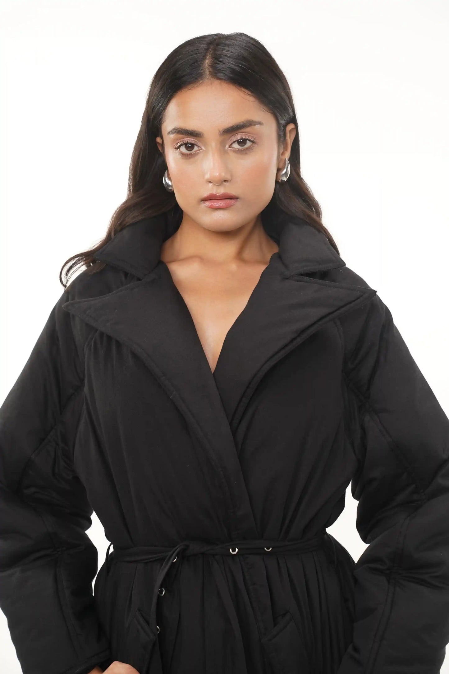 Ciaga Black Cotton Puffer Jacket