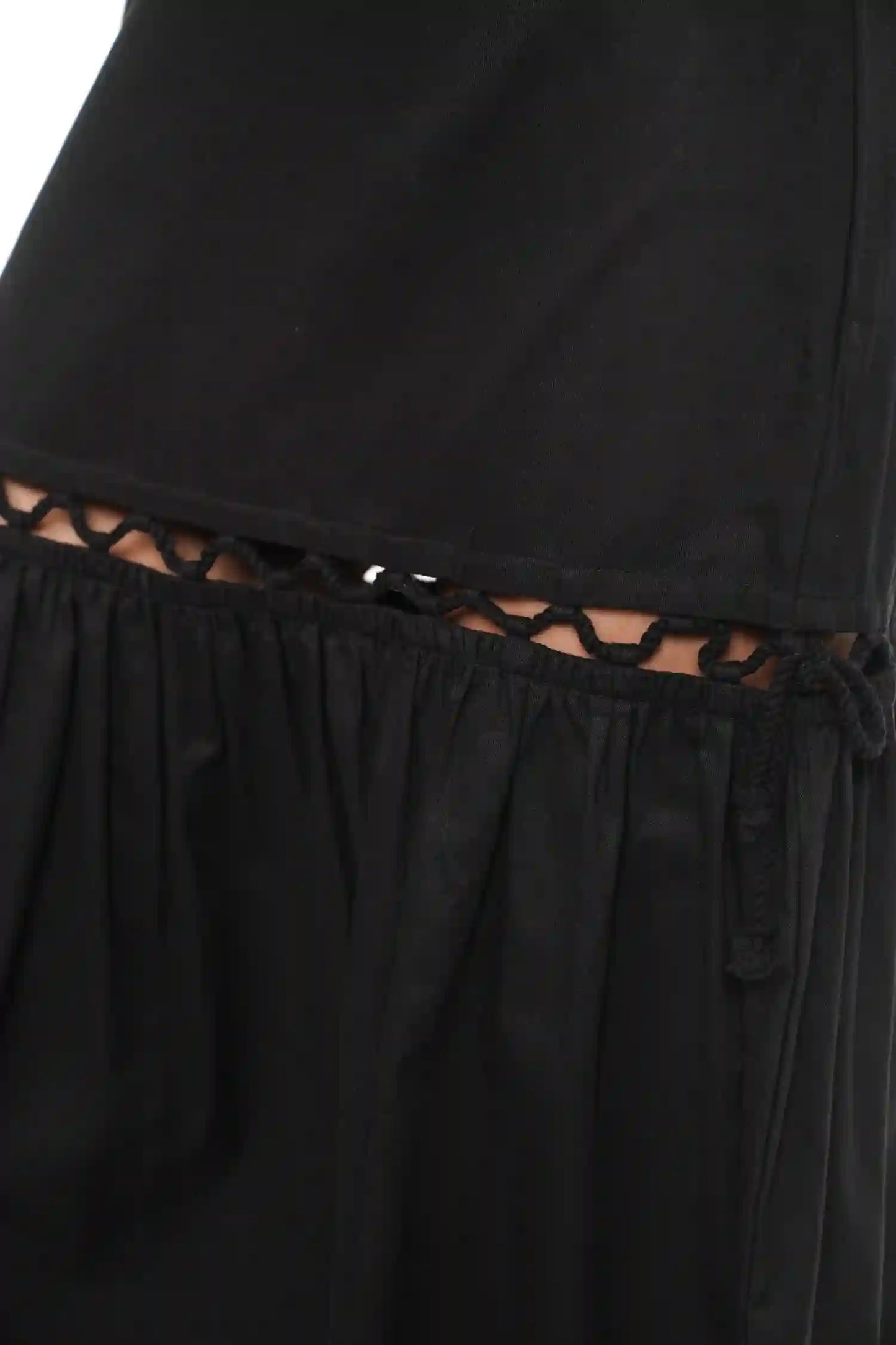 Aria Black Cotton Skirt