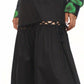 Aria Black Cotton Skirt