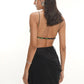 Ari Black Banana Crepe Cotton Twill Skirt