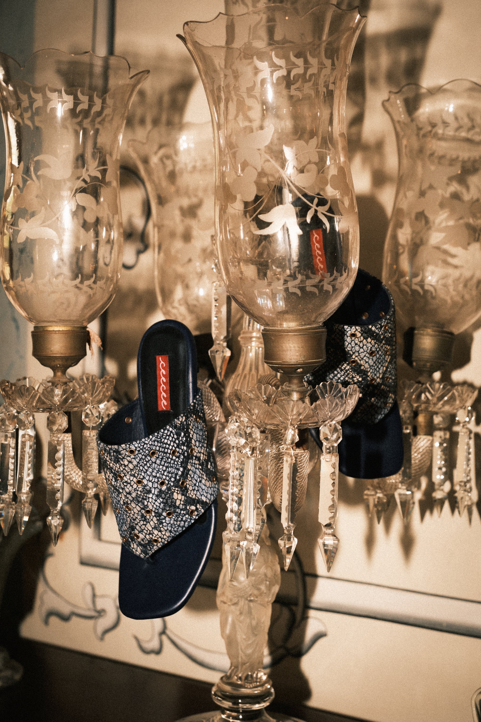 Bare Bite Thongs in blue