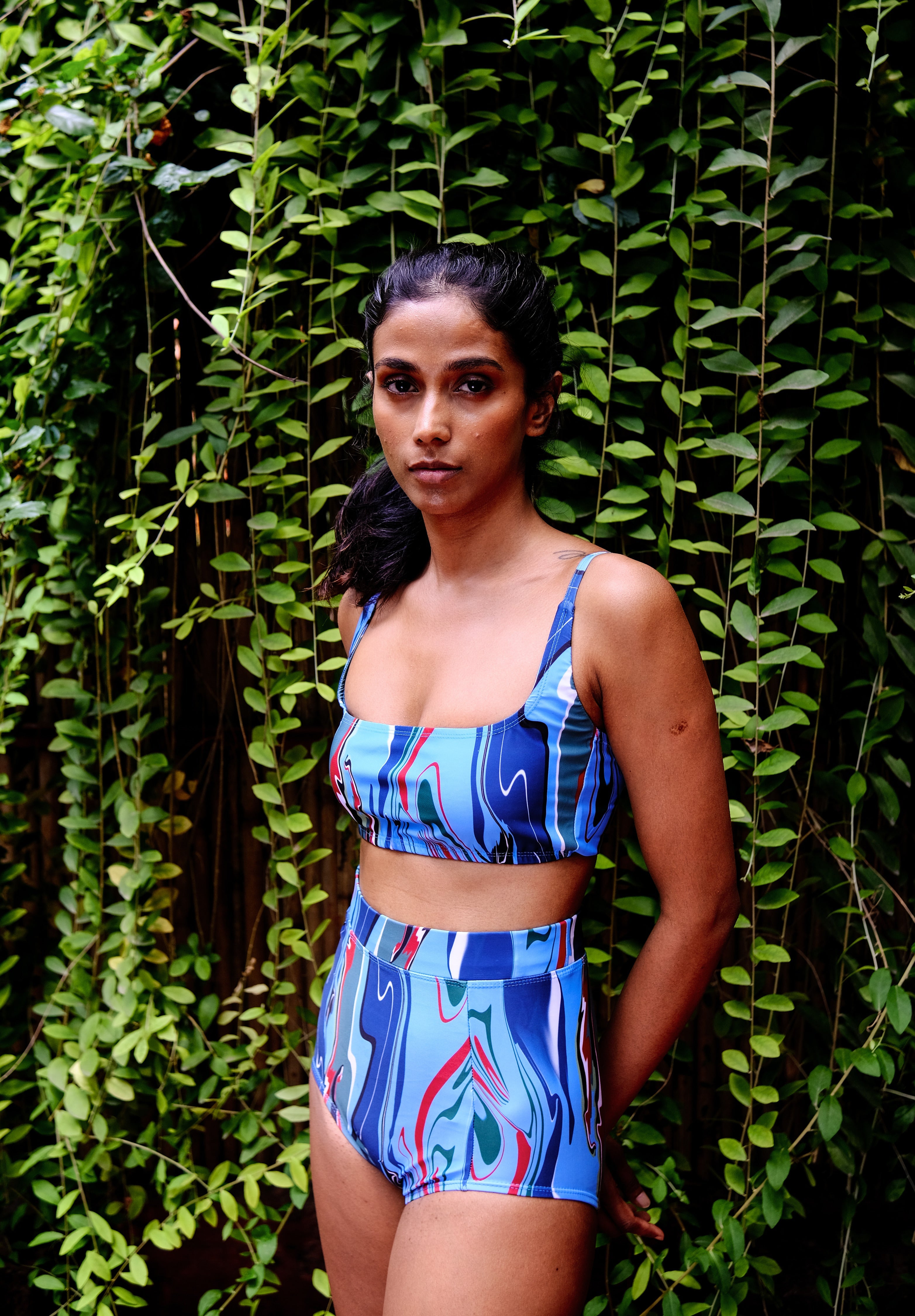 Cosmic Wave High Waist Bikini Bottom