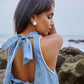 Ava Backless Top - Blue