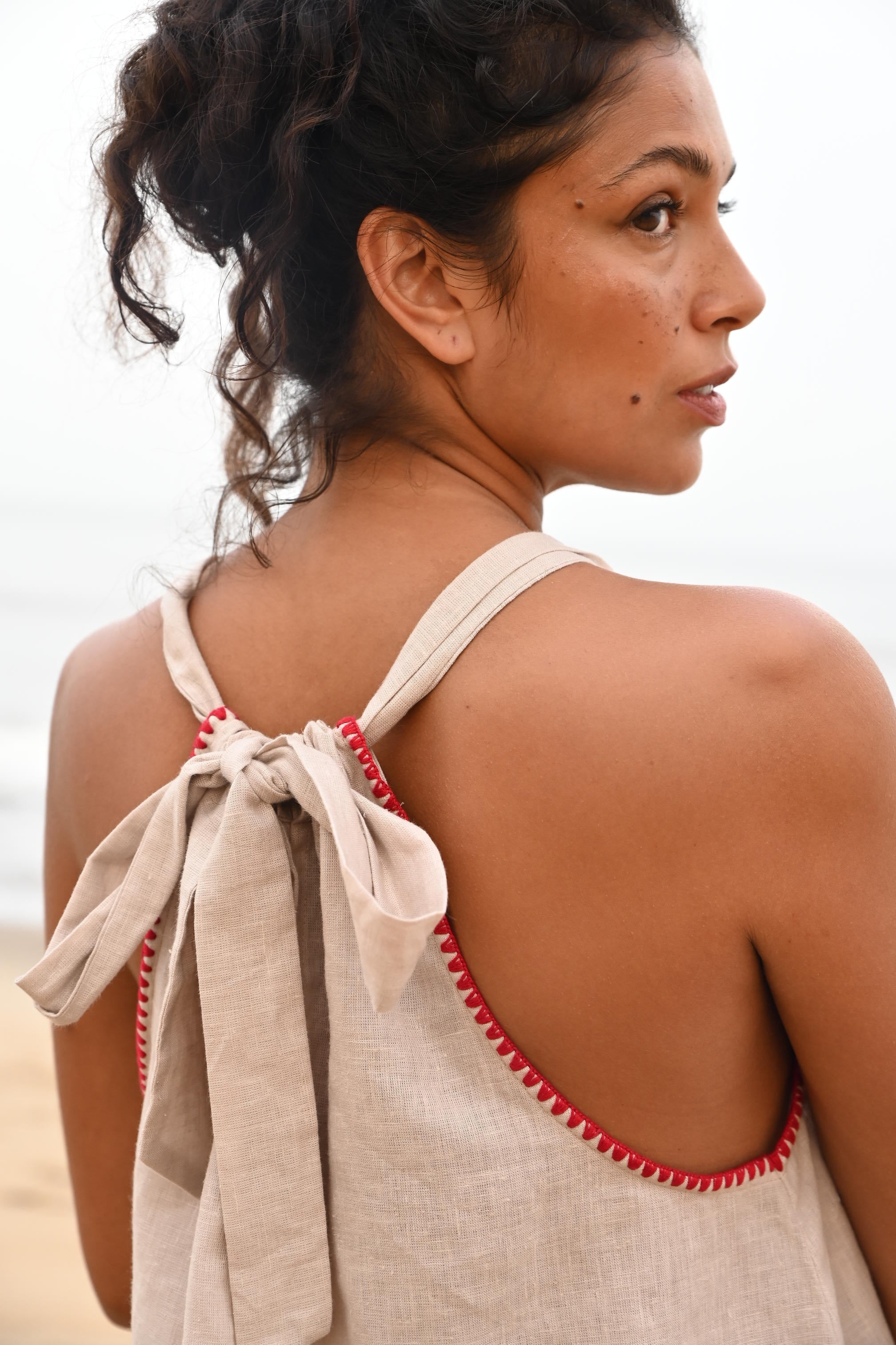 Noir Halter Top - Beige