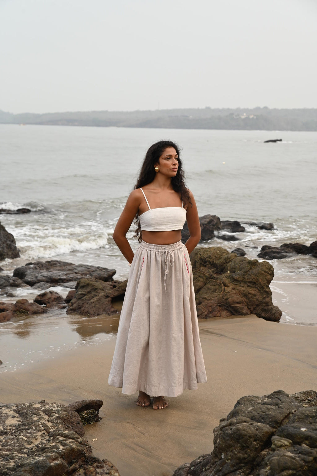 Verve Maxi Skirt - Beige