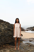 Zoe Tie-up Dress - Beige