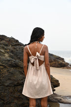 Zoe Tie-up Dress - Beige