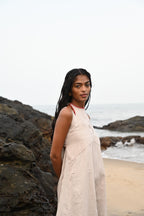 Zoe Tie-up Dress - Beige