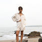 Willow Darted Shorts - Beige