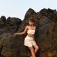 Willow Darted Shorts - Beige