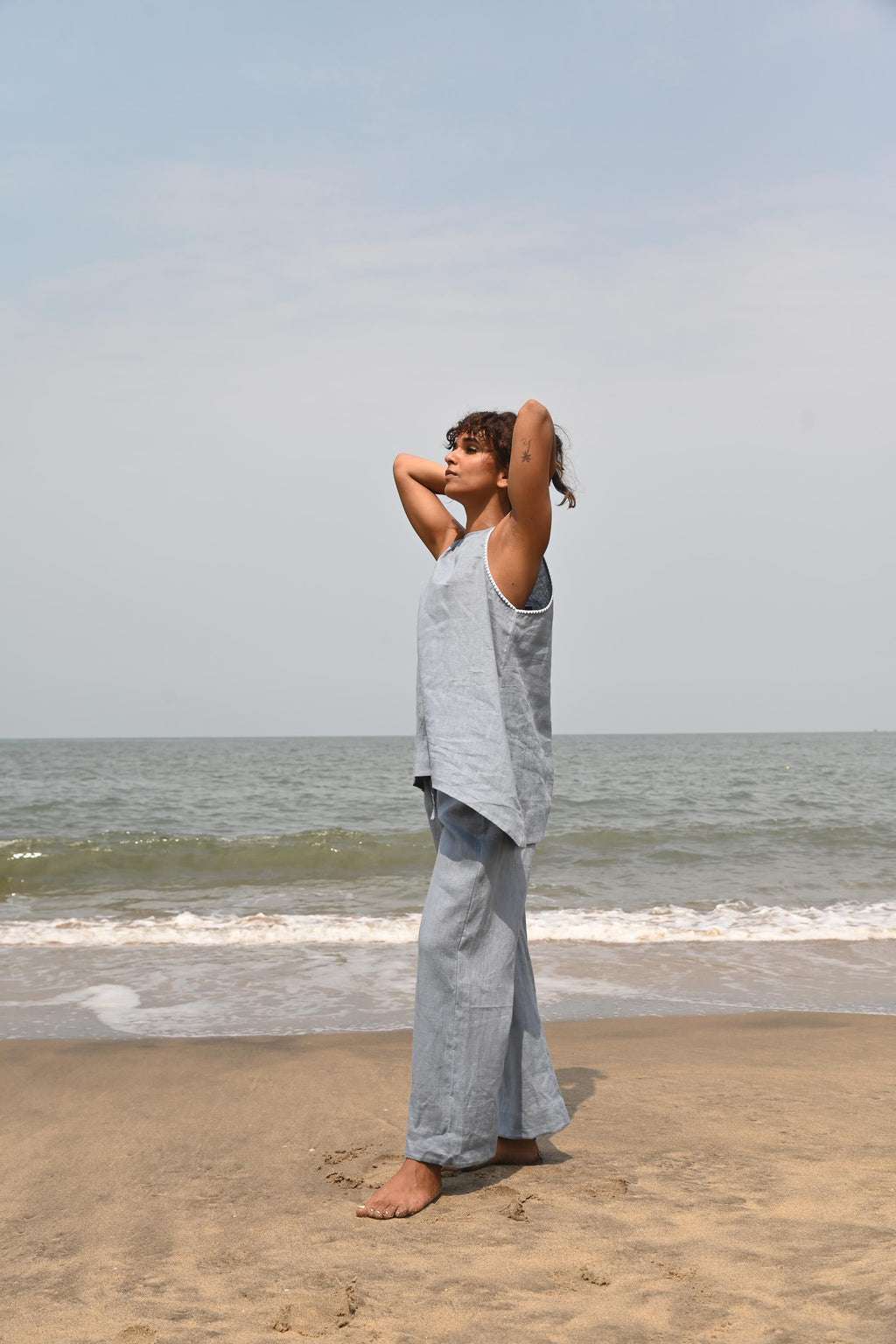 Eri Elasticated Pants - Blue