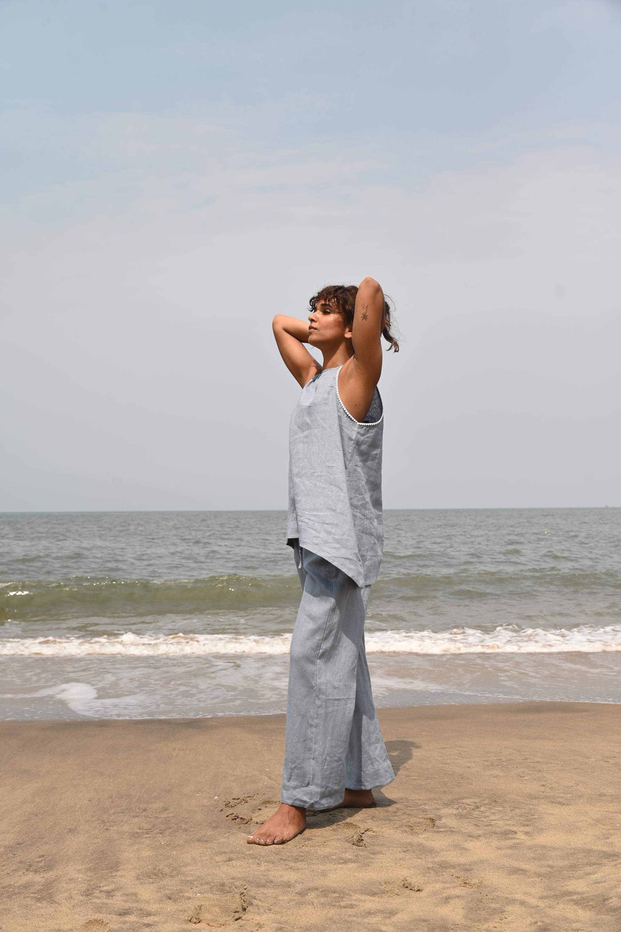 Eri Elasticated Pants - Blue