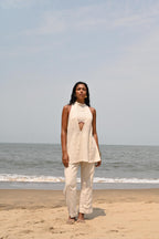 Ava Backless Top- Beige