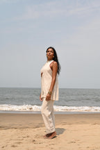 Ava Backless Top- Beige