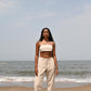 Leah Darted Pants - Beige