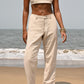 Leah Darted Pants - Beige