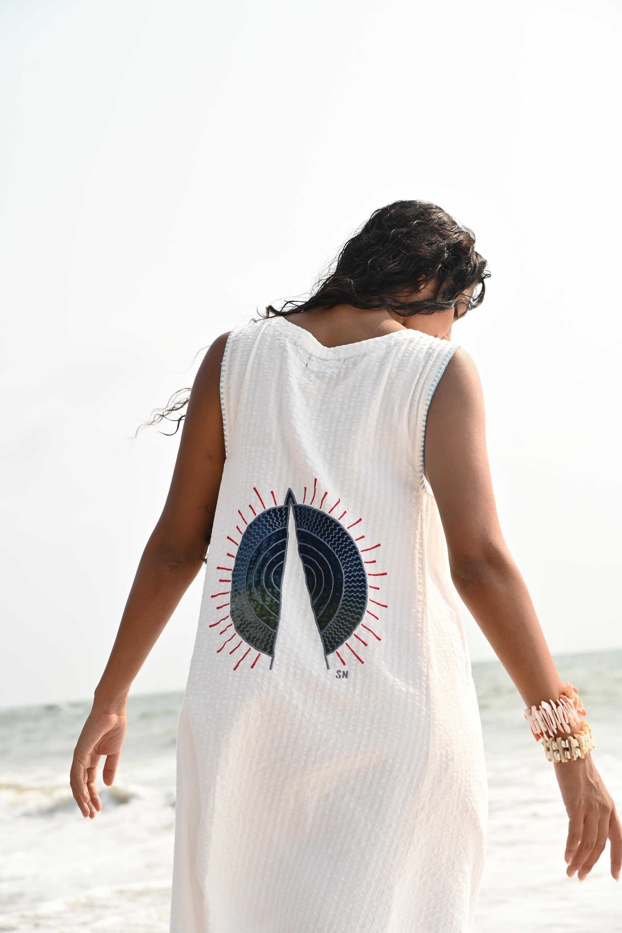 Eda Patch Dress - Red