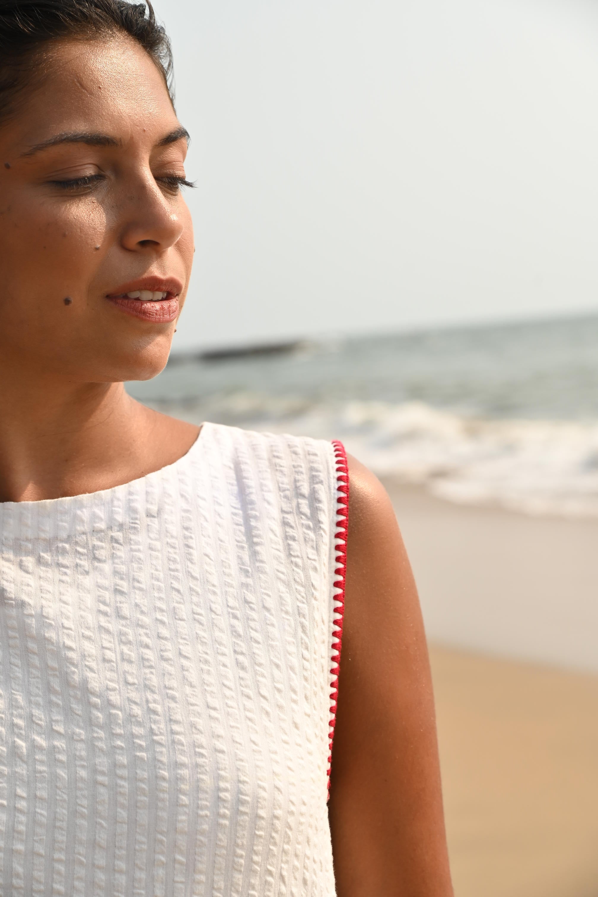 Eda Patch Dress - Red