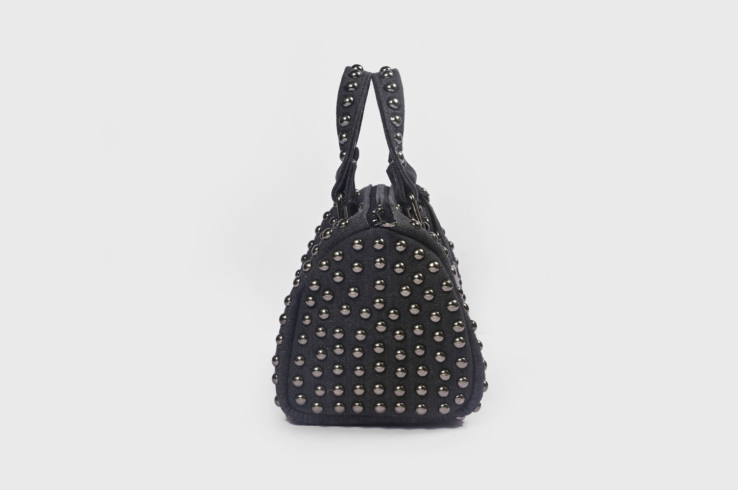 Stone Studded Barrel Bag