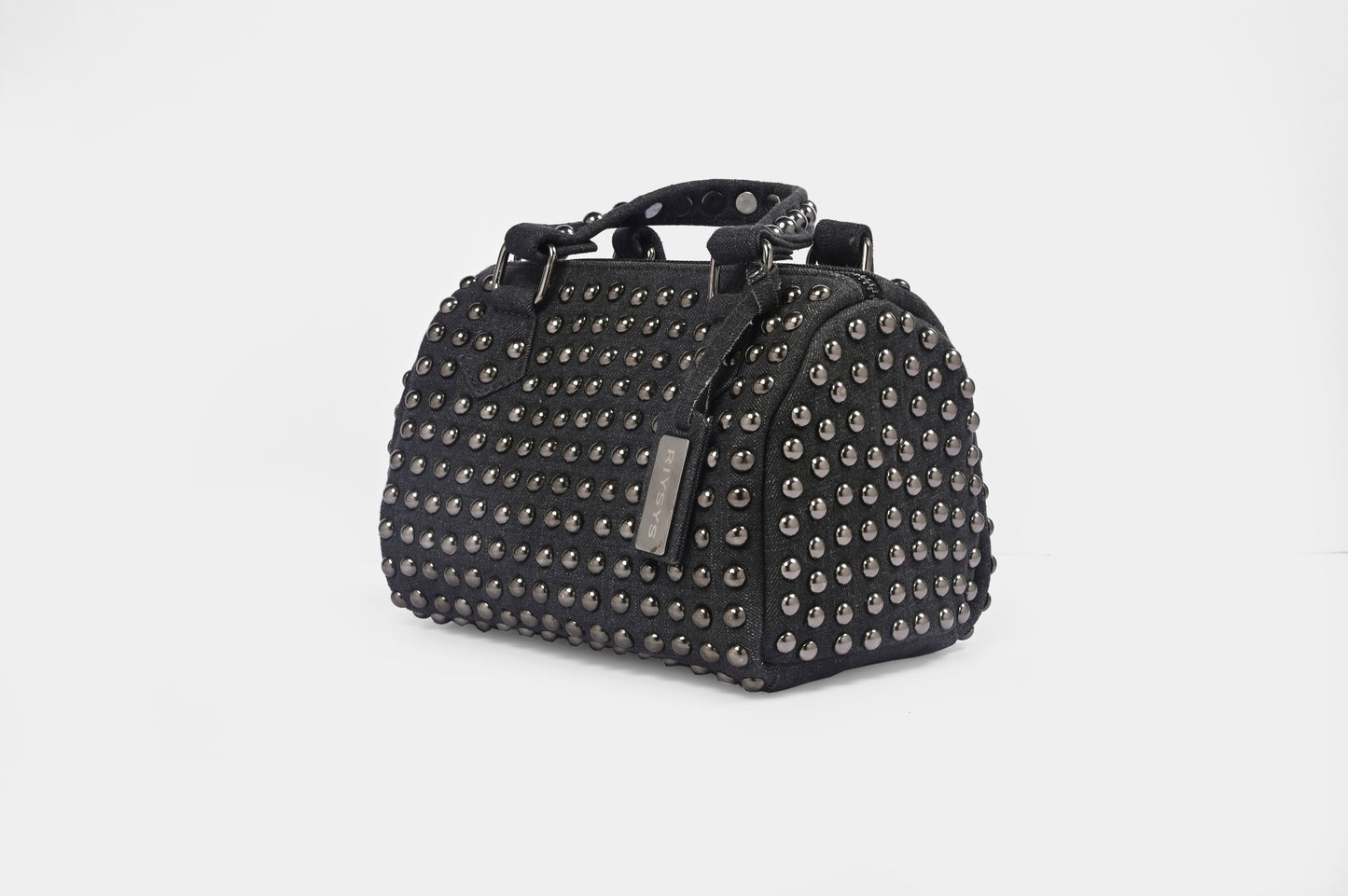 Stone Studded Barrel Bag