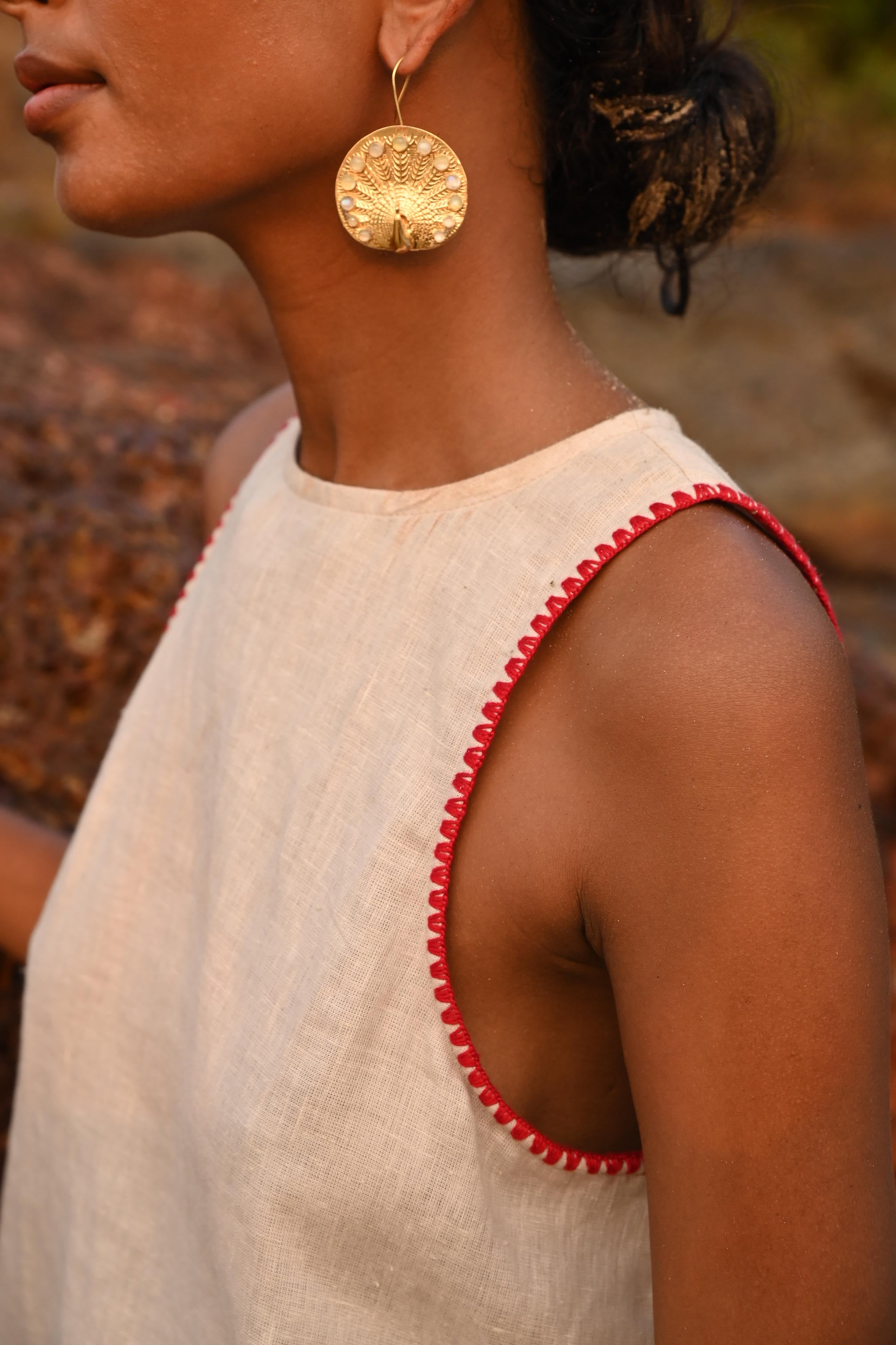 Lauren Halter Asymmetrical Top - Beige