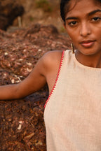 Lauren Halter Asymmetrical Top - Beige