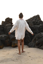 Irena Embroidered Shirt - Beige