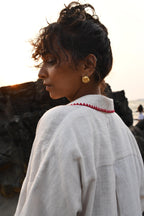 Irena Embroidered Shirt - Beige