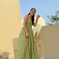 Solea Dress in Pistachio Plaid Print