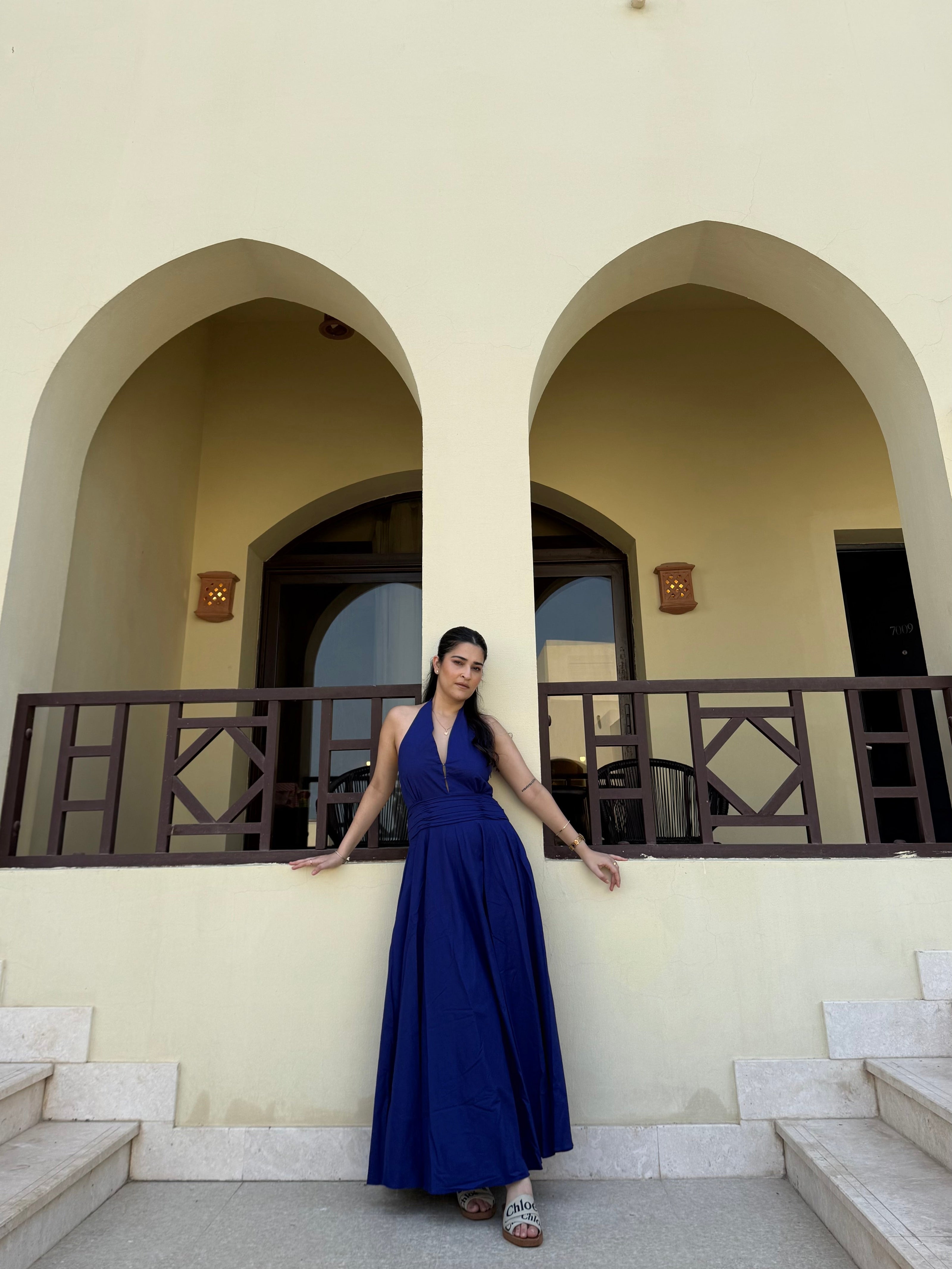 Selvara Dress in Ultramarine Blue