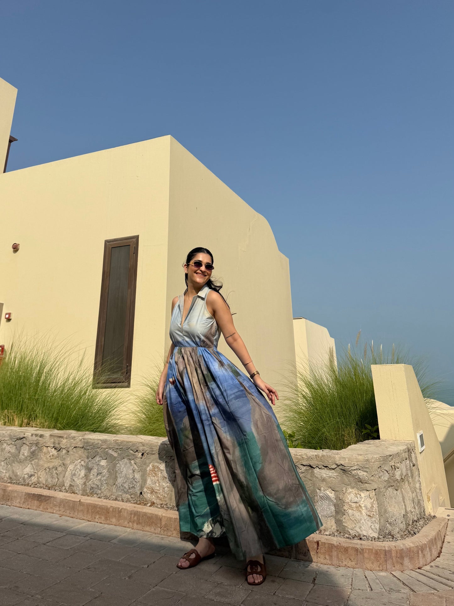 Ischia Dress in Capri Coast Print