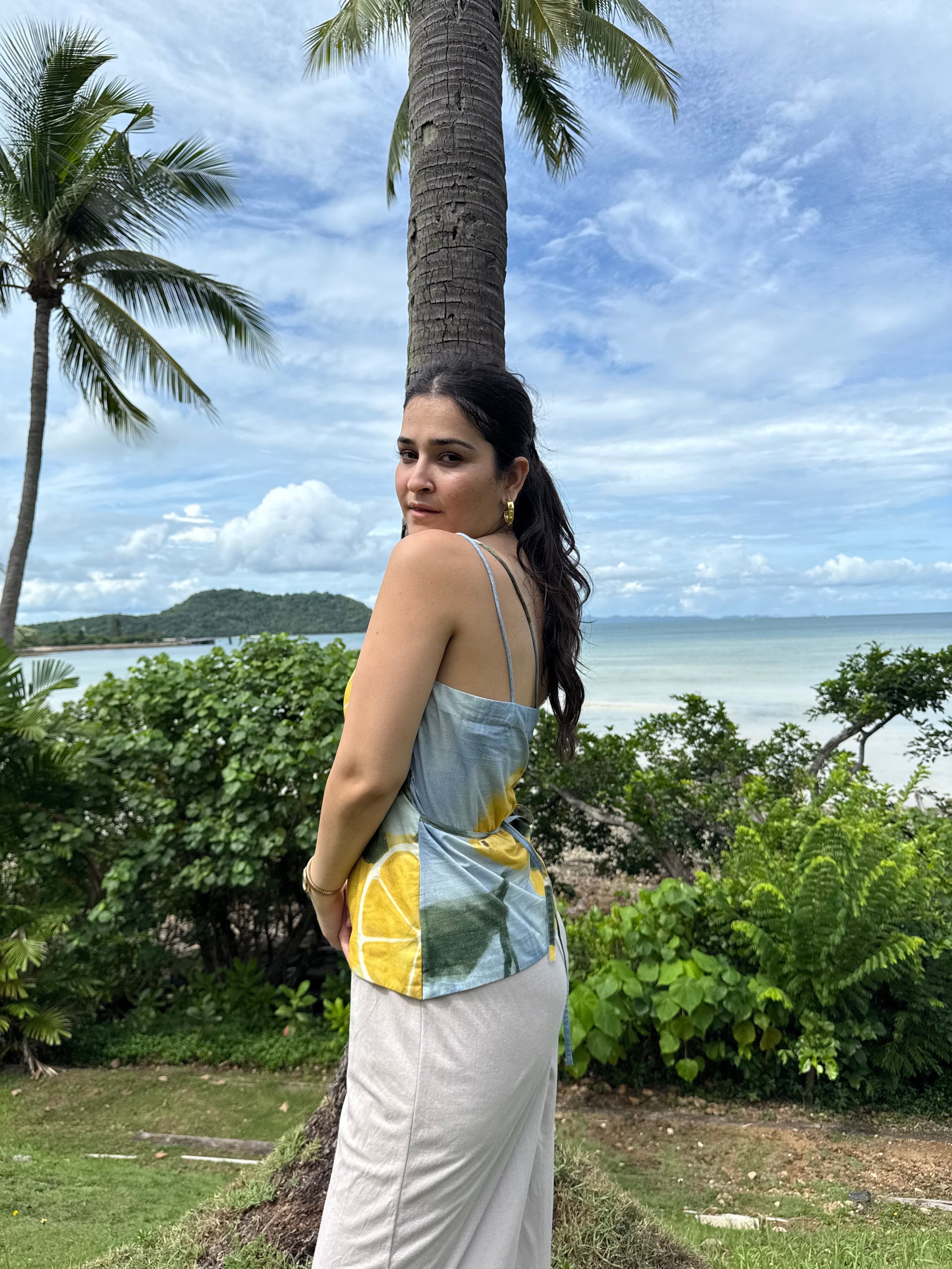 Aria Top in Limoncello Print