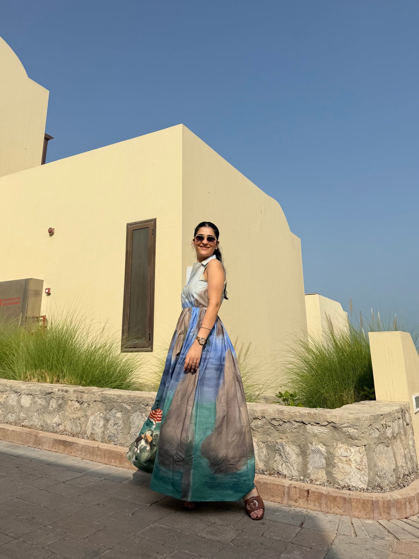 Ischia Dress in Capri Coast Print