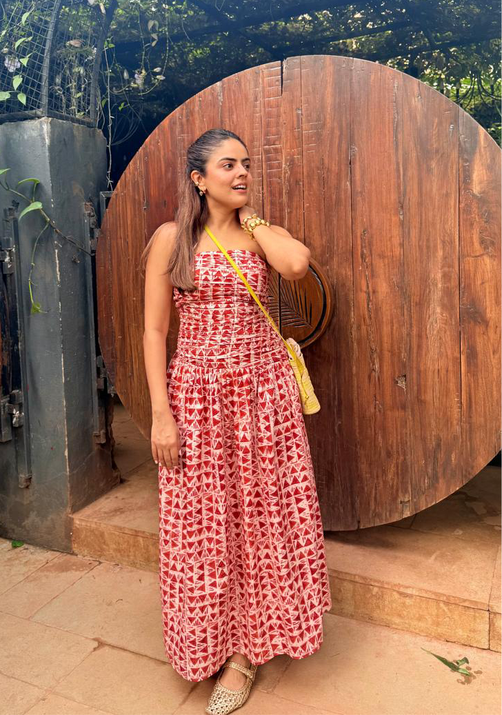 Simran Luthria in Amalfi Midi Dress