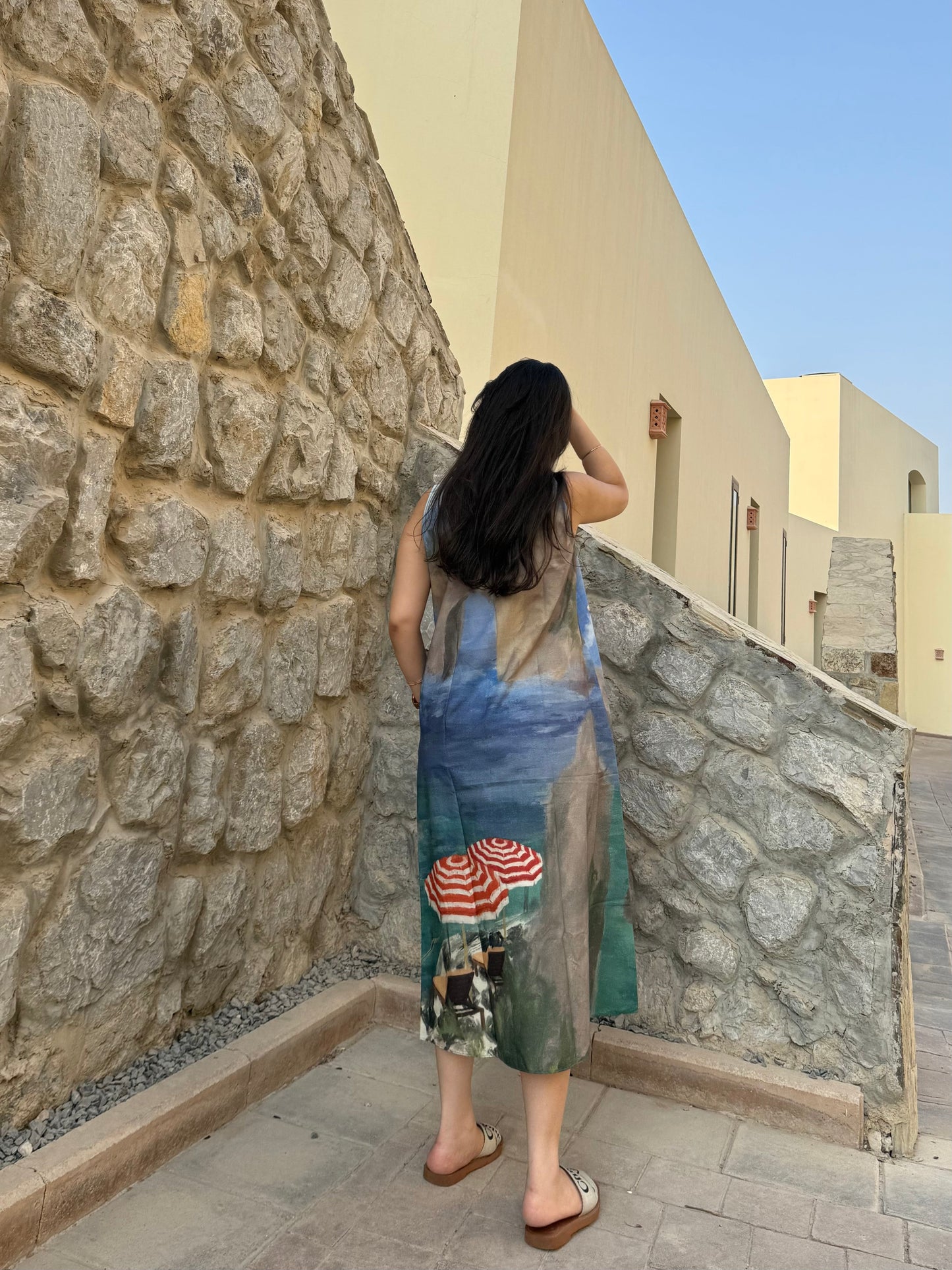 Hibiscus Dress in Capri Coast Print