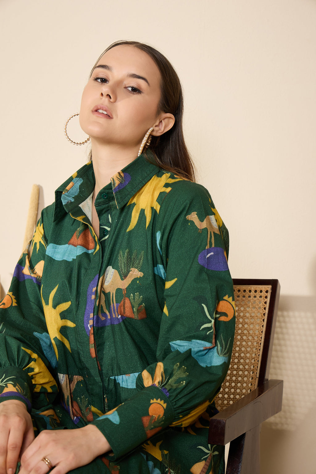 Riviera in Hidden Spring Print (Green)