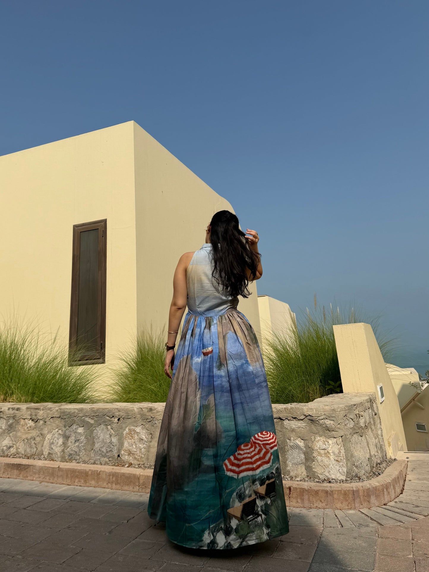 Ischia Dress in Capri Coast Print