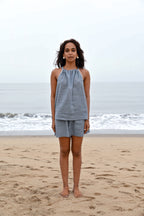 Odessa Elasticated Shorts - Blue